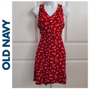 Red & White Floral Dress